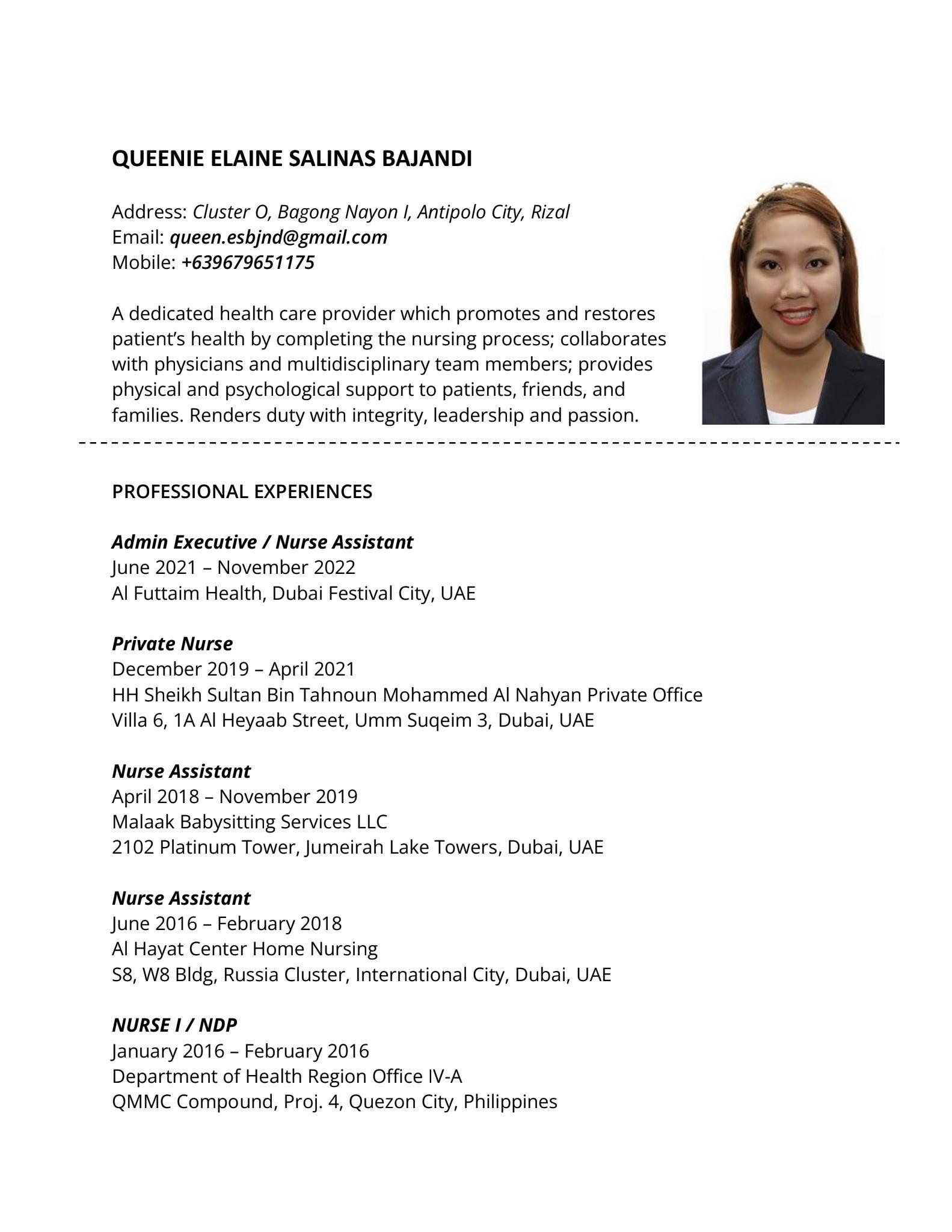 QUEENIE ELAINE BAJANDI
